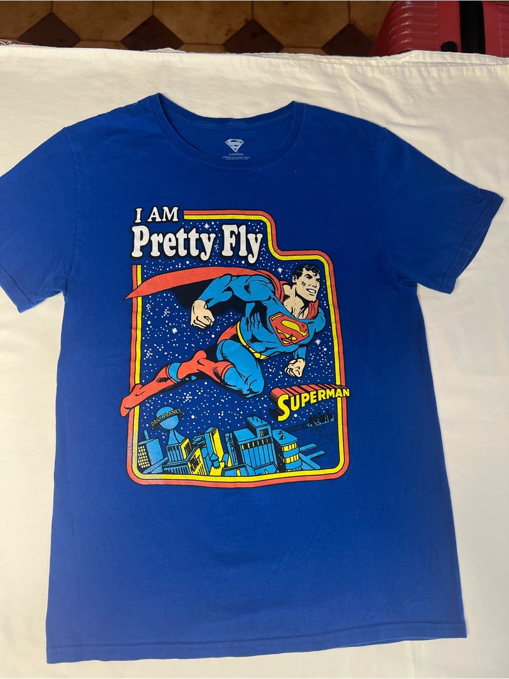 DC Comics Boys' Blue Superman 'I Am Pretty Fly' Graphic Tee